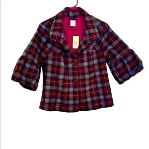 TORRID Plus Size Brown Plaid Jacket | Size OX | brand new Torrid jacket NWT